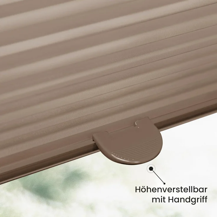 Sonello Plissee Klemmfix ohne Bohren 55x160 cm Braun Faltrollo Plisseerollo Jalousie für Tür & Fenster Blickdicht Sichtschutz Sonnenschutz Fertifplissee Rollo – Bild 4