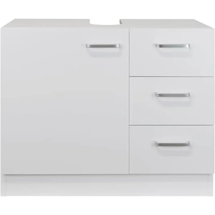 Stabilo Sanitär Waschbeckenunterschrank Waschbeckenunterschrank "Knut" polarweiß matt 3 Schubladen 63x30x54cm matt mit 3 Schubladen