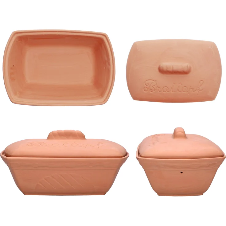 Terra Brottopf Brotkasten mit Deckel Brötchen Toast Aufbewahrungsbox Ton – Bild 9