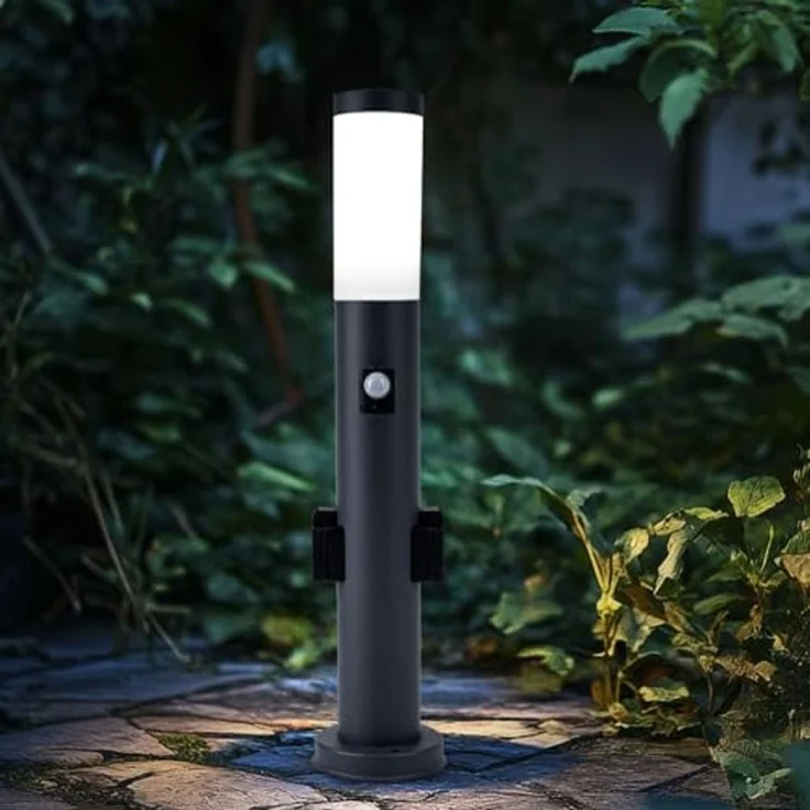 LED Stehleuchte, 2x Steckdosen, Bewegungsmelder, H 60 cm – Bild 3