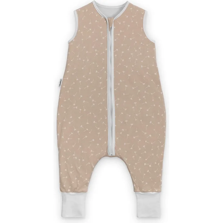 Ehrenkind® Babyschlafsack | Schlafsack mit Füßen 2.5 TOG | Bio-Baumwolle | Ganzjahres Schlafsack Baby Gr. 100 Farbe Beige Pusteblume | Oeko-Tex | Schlafsack winter und Sommer Schlafsack Kinder