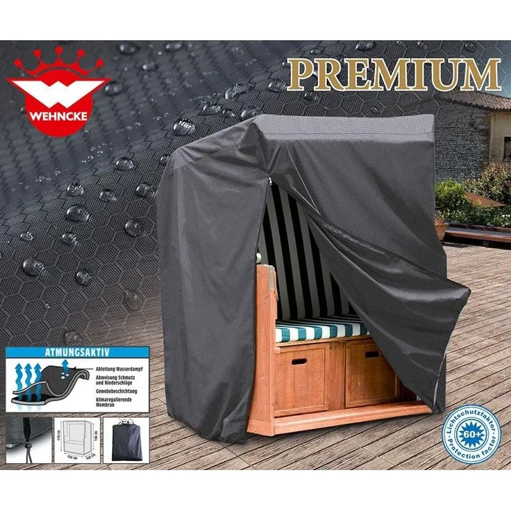 Premium Schützhülle für Strandkorb 130 x 100 x 170/134 cm