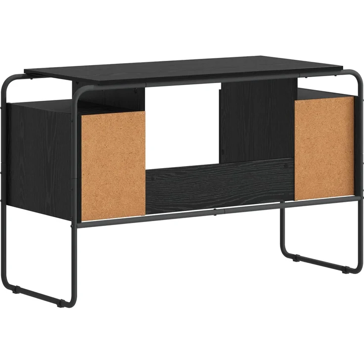 vidaXL Schreibtisch mit Stauraum Schwarz Eichen-Optik 8008038 – Bild 6