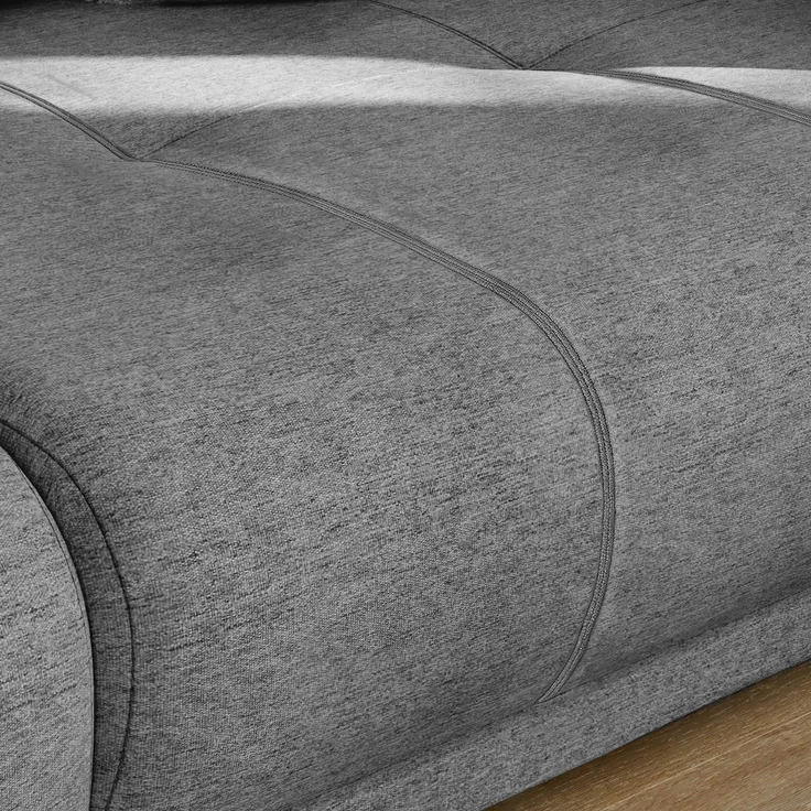 Bigsofa Geflechtstoff 310 x 135 x 86 grau MIRELLA – Bild 6