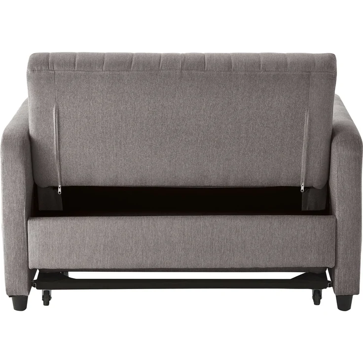 ZUBALIYA Sofa 166x95 cm, mit Ausziehbett, mit breiten Armlehnen, mit Schaumstoffpolsterung, ohne aufwendige Montage, Natur – Bild 19