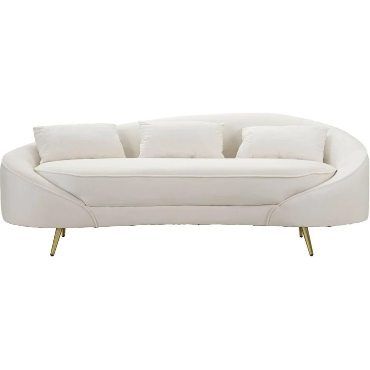 Dmora Sofa 3-Sitzer Pace 185x84 cm Weiß, Kissen Inklusive – Bild 6