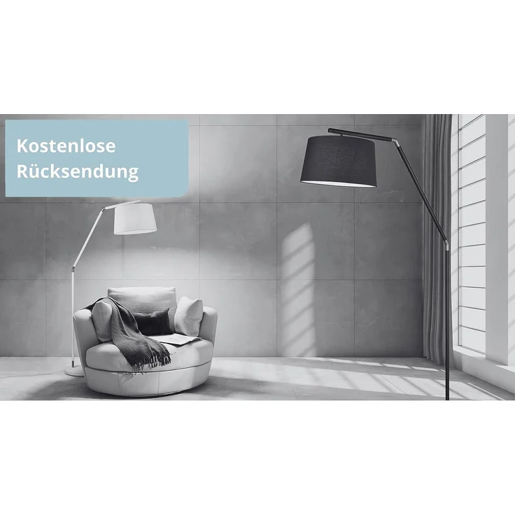 lightling Deckenleuchte Lea, ohne Leuchtmittel, IP20 Indoor, Stoffschirm, Ø 38 cm – Bild 6