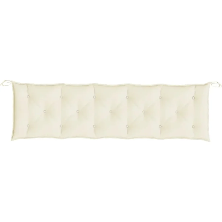 vidaXL Gartenbank-Auflagen 2 Stk. Cremeweiß 180x50x7 cm Oxford-Gewebe 361718 – Bild 5