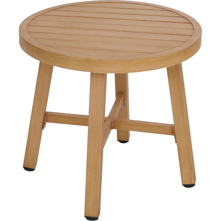 Aluminium Lounge-Set HWC-P82, Gartengarnitur Balkon-Set Stuhl Tisch, Stoff/Textil (220g/m²) ~ Holz-Optik olivgrün – Bild 7