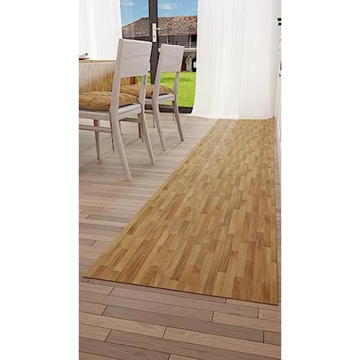 PETTI Artigiani Italiani - Teppich für Küche, rutschfest, waschbar, Läufer für Küche, Teppich, Küchenläufer, 52x240 cm, Design Parkett 02, 100% Made in Italy – Bild 4