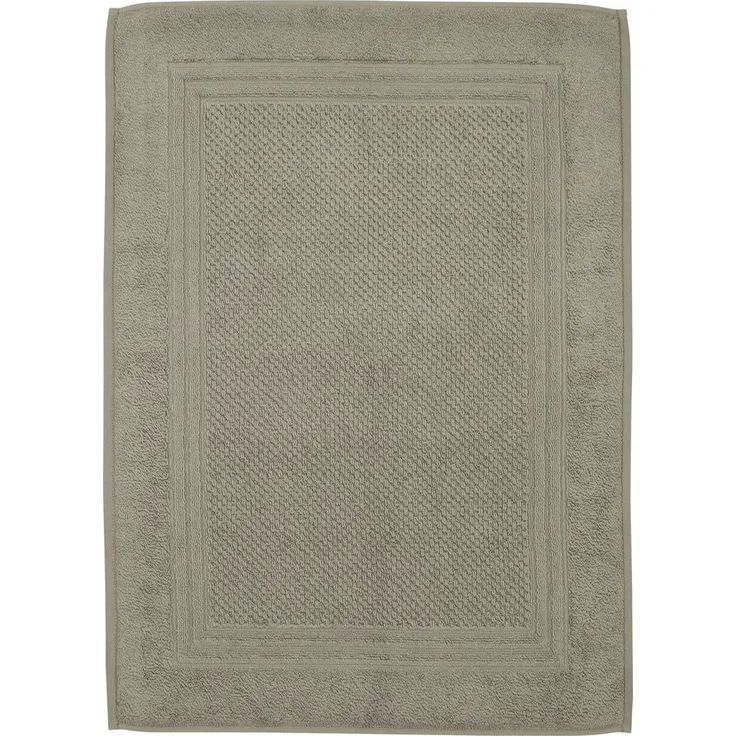 ROSS Duschmatte Unifond, Höhe 1 mm, fußbodenheizungsgeeignet, strapazierfähig, Baumwolle, rechteckig, Uni mit Bordüre, Badezimmerteppich, waschbar
