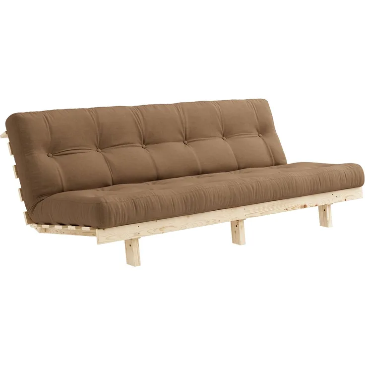 Karup Design LEAN Futonsofa Gestell Natur, Matratze Mocca