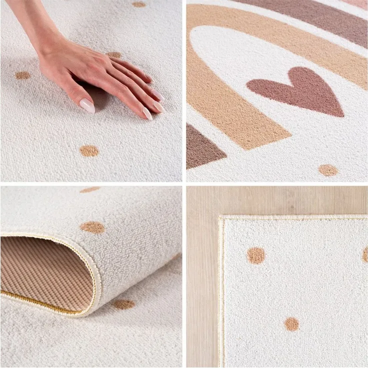 SIMPEX24 Teppich Regenbogen Liebe, Rechteckig, Höhe: 8 mm, Teppich Kinderzimmer