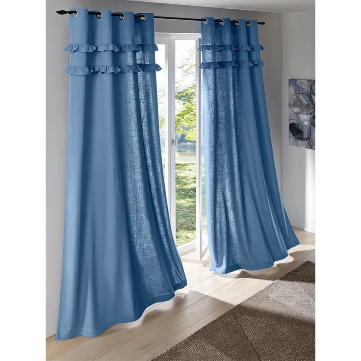 heine Gardine Dekoschal (1 St), Ösen, blickdicht, Fertigstore gerade Form – Bild 1