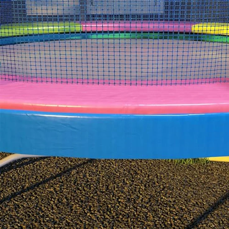 SPORTNOW Trampolin-Randpolsterung, Kunststoff PE, mehrfarbig, Ø244 x 30H cm, wasserabweisend und stoßdämpfend – Bild 9