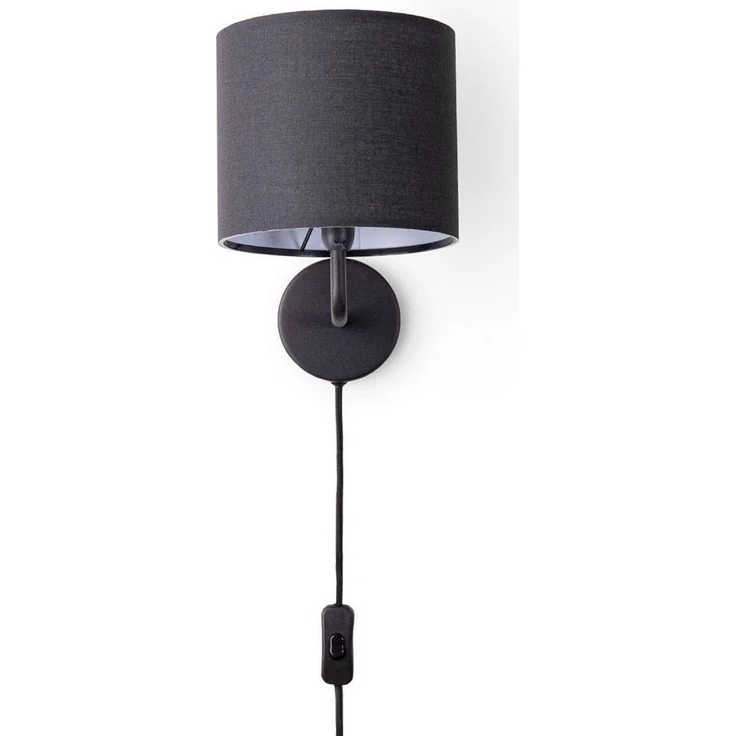 Paco Home Wandleuchte Uni Color, ohne Leuchtmittel, Wandlampe Schalter Flur Wohnzimmer Ø…18cm Unifarben Deko Kabel 3m E14 – Bild 1