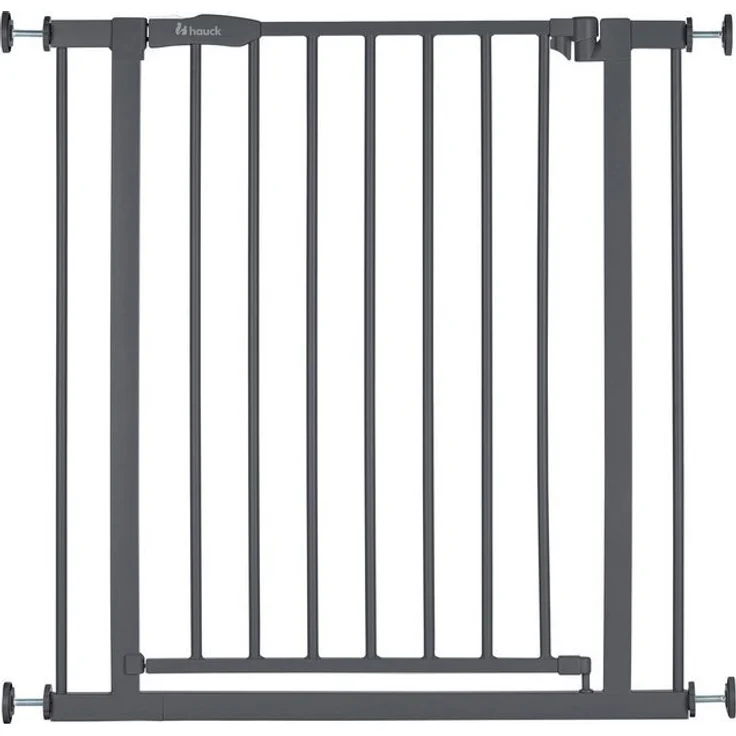 Hauck Treppenschutzgitter Türschutzgitter Open N Stop 2, für Breiten 75-80 cm, ohne Bohren, Einhändiges Beidseitiges Öffnen, Manueller Schließmechanismus, Metall (Dark Grey) – Bild 4