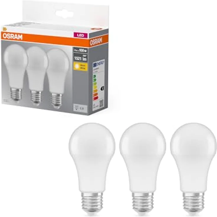 Osram Base Classic A100 LED Lampe E27, 1521 lm, Warmweiß (2700K), 14 W, EEK F – Bild 1