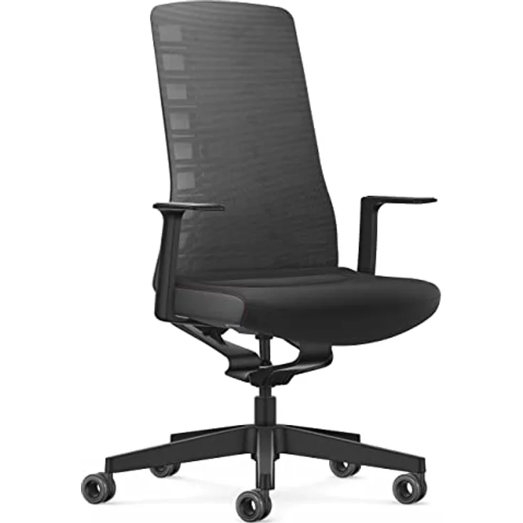 Interstuhl Bürostuhl Pure Active Edition, ergonomische Smart-Spring Technologie zur Anpassung an Gewicht und Bewegung, Schwarz | Anthrazit