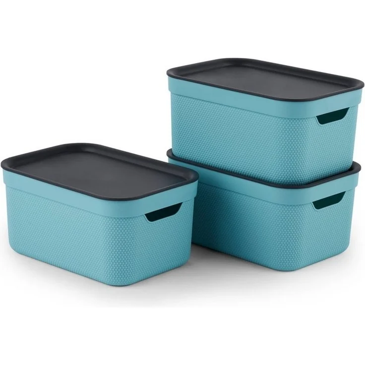 ROTHO Aufbewahrungsbox Jive Dekobox 3er-Set Aufbewahrungskorb 5l (Aufbewahrungsset, 3er-Set) – Bild 5