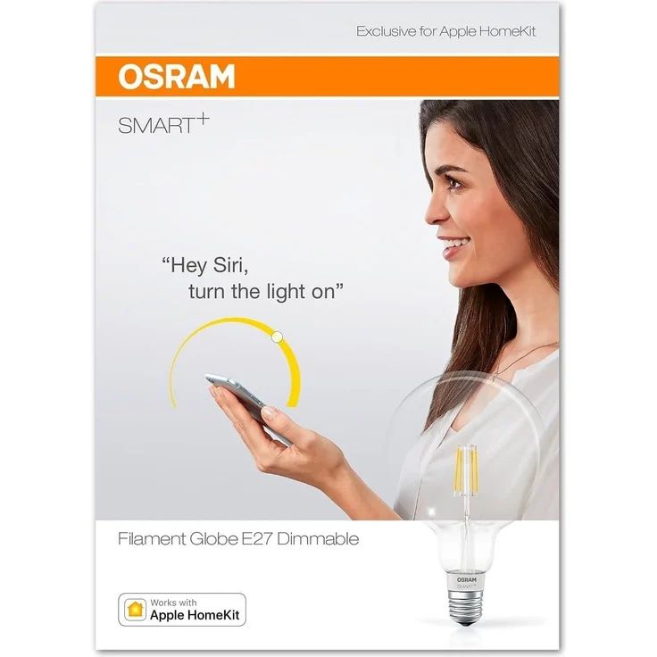 OSRAM SMART+ LED Filament Globe Bluetooth Lampe mit E27 Sockel, dimmbar, ersetzt 50W – Bild 4