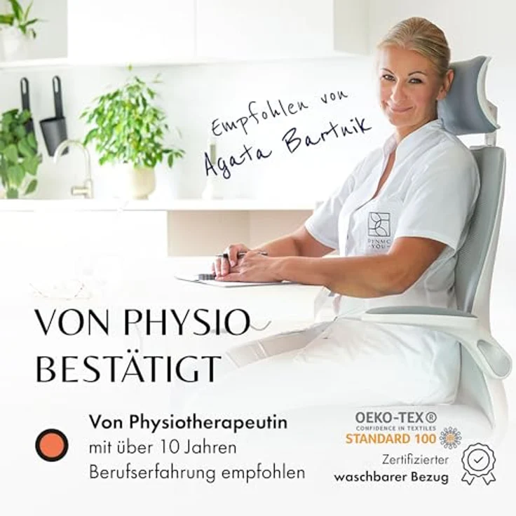 DYNMC you Keilkissen Stuhl Mittelhart H3 - Test SEHR GUT, Ergonomisches Sitzkissen Bürostuhl & Co, Entlastet Rücken & Erhöht Sitzkomfort, MIT PHYSIOTHERAPEUTEN ENTWICKELT – Bild 4