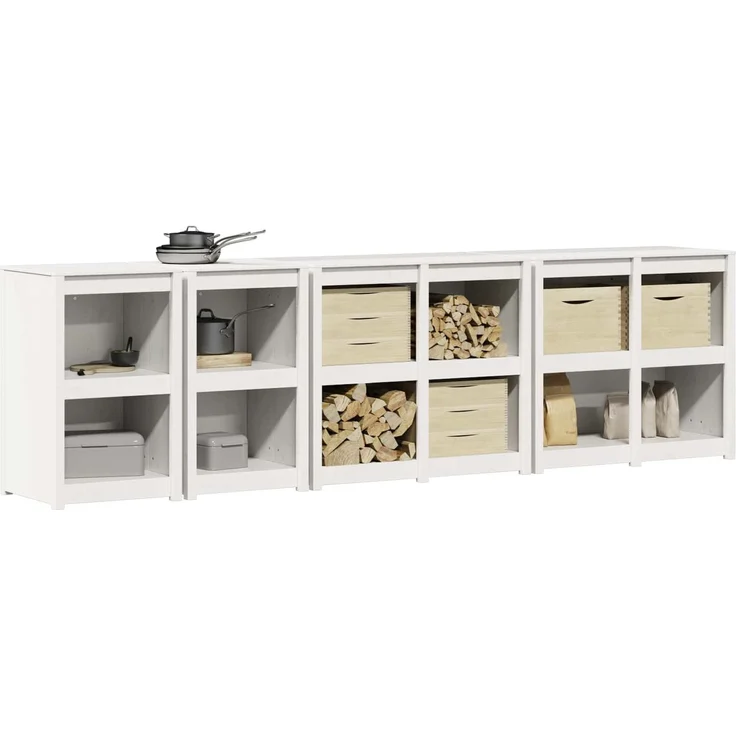 vidaXL Außenküchenschrank MEPPEL 4 stk. Weiß 322 x 55 x 92 cm 3443810 – Bild 3