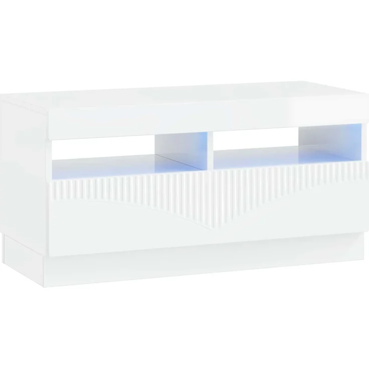vidaXL LED-TV-Schrank HOORN 3 stk. Hochglanz Weiß Holzwerkstoff 3416844 – Bild 5