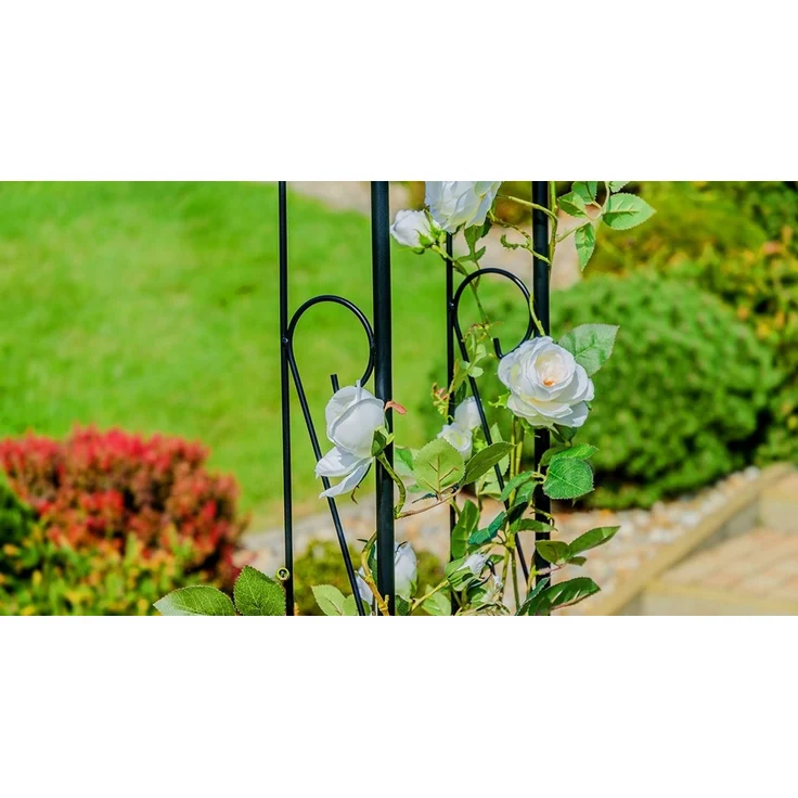KADAX Metall-Garten-Pergola-Bogen für Blumen, Rosen, Kletterer, 281 cm – Bild 5