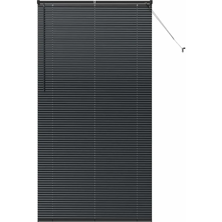 vidaXL Venezianische Jalousien Schwarz 220 x 110 cm Aluminium 42006174 – Bild 2
