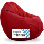 Bruni Kinder-Sitzsack Classico S in Rot – Sitzsack mit Innensack für Kinder, Abnehmbarer Bezug, lebensmittelechte EPS-Perlen als Bean-Bag-Füllung, aus Deutschland