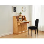 Vente-unique - Sekretär - MDF & Kiefernholz - Eichefarben - CLEORE