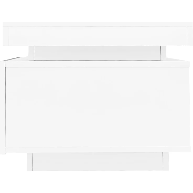 Couchtisch 100x50x40,3 cm mit Hochglanz-Oberfläche, LED-Beleuchtung, 1 Schublade, robuster Spanplatte – Bild 9