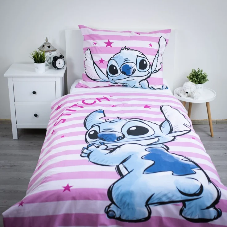Disney Lilo & Stitch Bettwäsche 140 × 200 cm Baumwolle Bettbezug Kissenbezug mit Reißverschluss – Bild 2