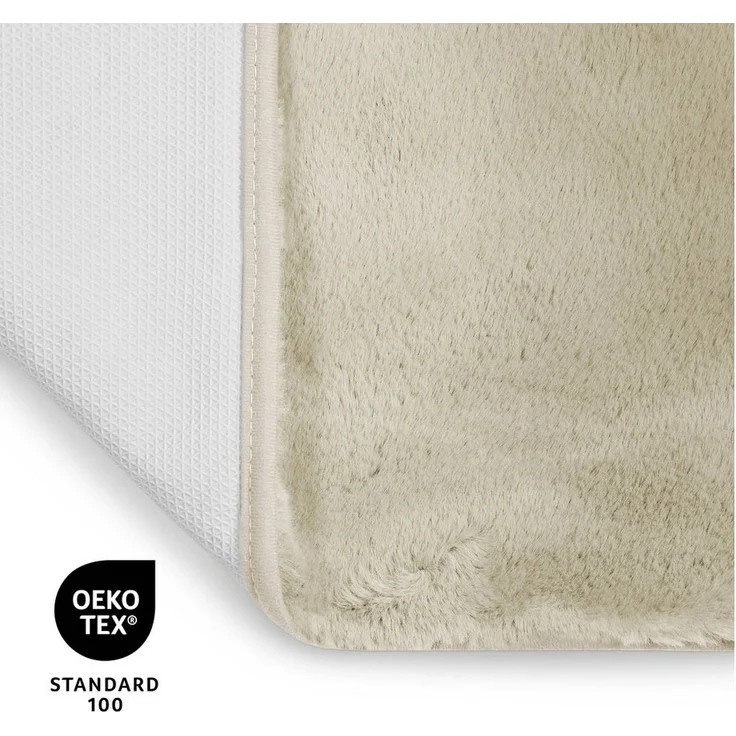 OTTO home Badematte Lennja, Höhe 25 mm, rutschhemmend beschichtet, fußbodenheizungsgeeignet, Polyester, rechteckig, Badteppich, getuftet, Uni, antirutsch, flauschig wie Kaninchenfell – Bild 2