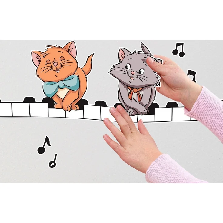 Komar Wandtattoo Aristocats Kittens - Größe 50 x 70 cm (7 St), selbstklebend, Wandsticker, Kinderzimmer – Bild 2