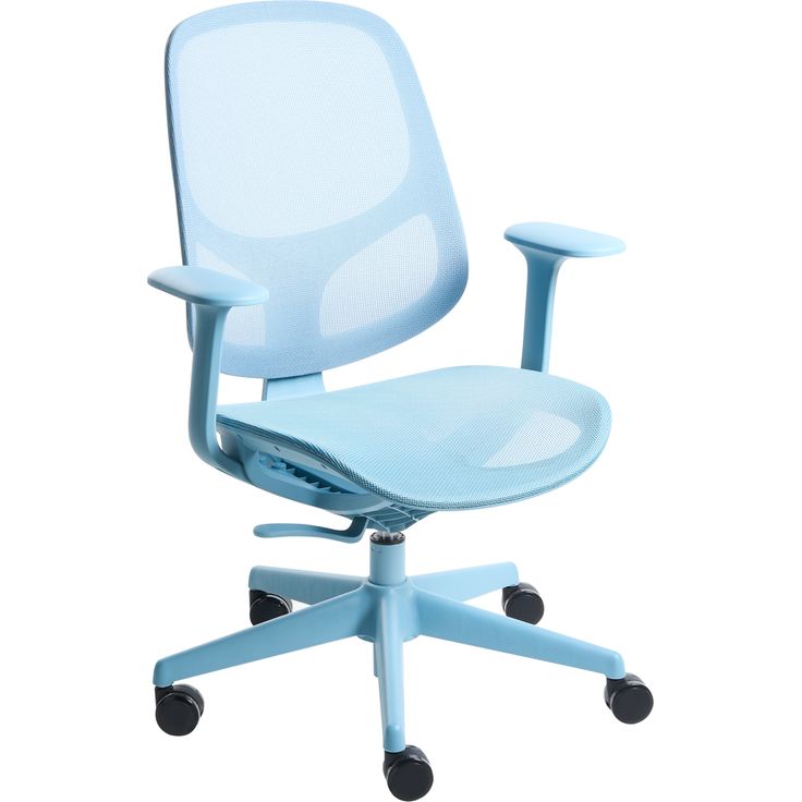 Bürostuhl AERI Stoff Hellblau – Bild 4