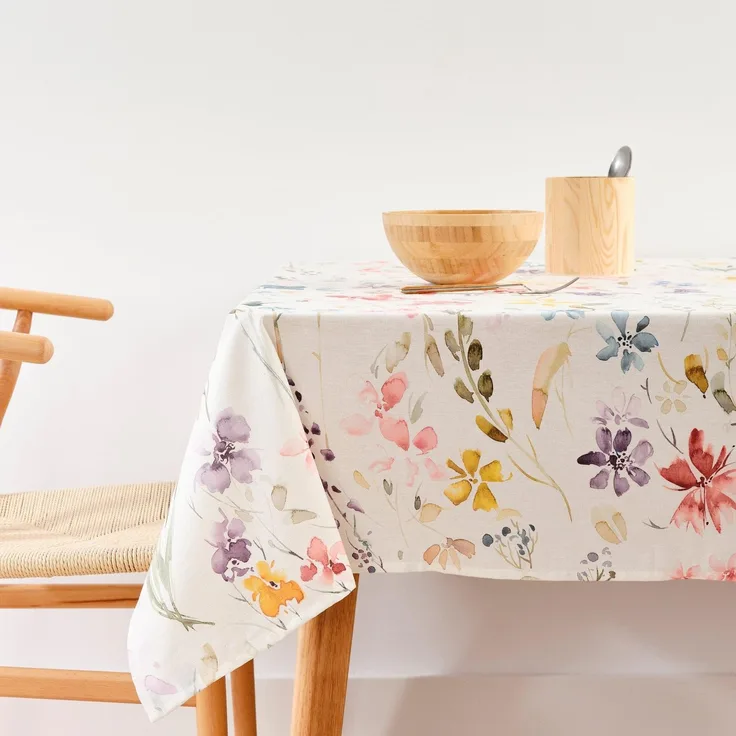 Belum Tischdecke mit Fleckenabweisend, Größe 200 x 140 cm, extraweich, Mehrfarbig, 100, Stoff 100% Bio-Baumwolle, Modell 0120-415, Bunt