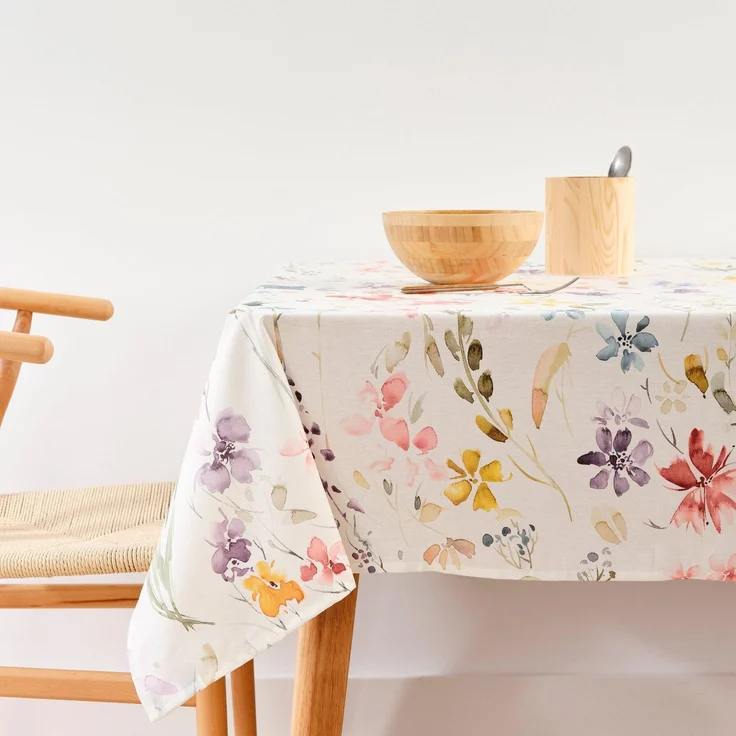 Belum Tischdecke mit Fleckenabweisend, Größe 200 x 140 cm, extraweich, Mehrfarbig, 100, Stoff 100% Bio-Baumwolle, Modell 0120-415, Bunt