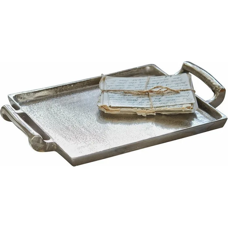 Mirabeau Tablett Tablett Connaire silber, Aluminiumguss