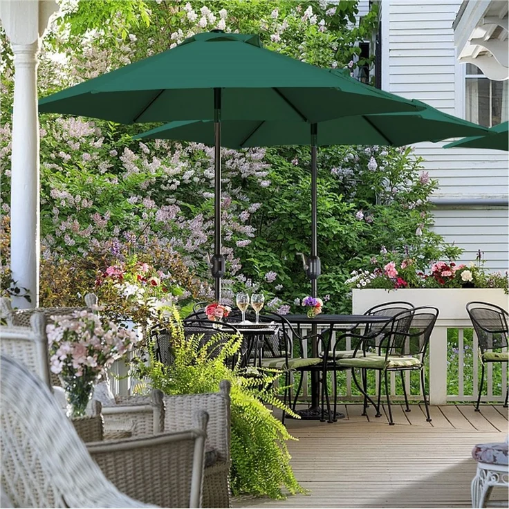 Yaheetech Sonnenschirm ∅ 223/261/294/327 cm, Gartenschirm mit Kurbel, Neigbar, UV Schutz 50+ – Bild 2