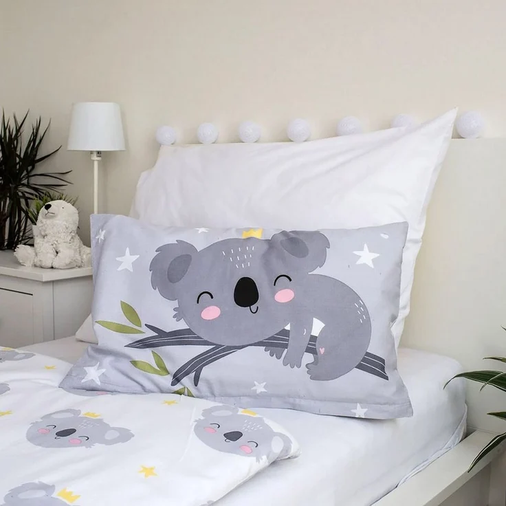Sarcia. eu Kinderbettwäsche KOALA beidseitige Baumwoll-Kinderbettwäsche mit Reißverschluss 100x135 – Bild 4