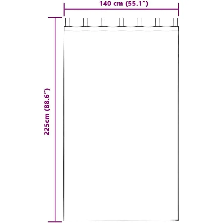 vidaXL Samtvorhänge 2 stk. Braun 225 x 140 cm Samt 4107730 – Bild 3