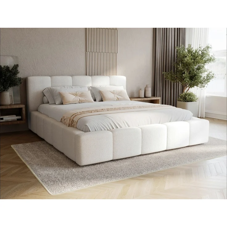 Compleo Polsterbett Wolkenbett modern und elegant, Designerbett LARAS (TOPSELLER Stauraumbett MADE IN EU), mit Bettkasten und Lattenrost – Bild 1