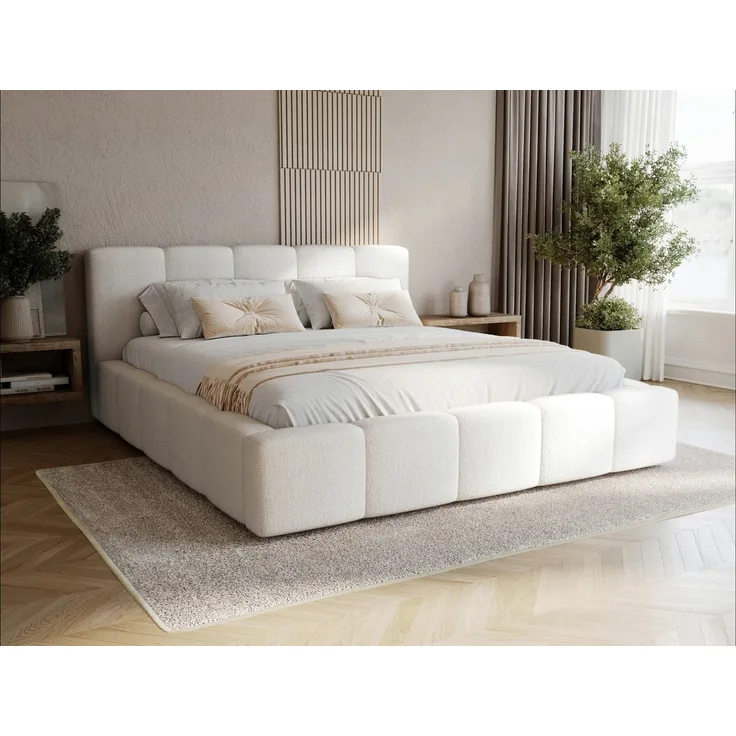 Compleo Polsterbett Wolkenbett modern und elegant, Designerbett LARAS (TOPSELLER Stauraumbett MADE IN EU), mit Bettkasten und Lattenrost