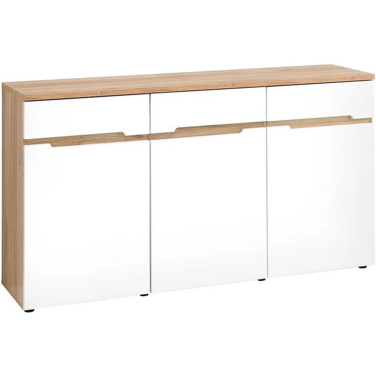 Kommode vito Clyde, Holzwerkstoff, Weiß, Holzfarben, 150 x 82 x 38 cm – Bild 5
