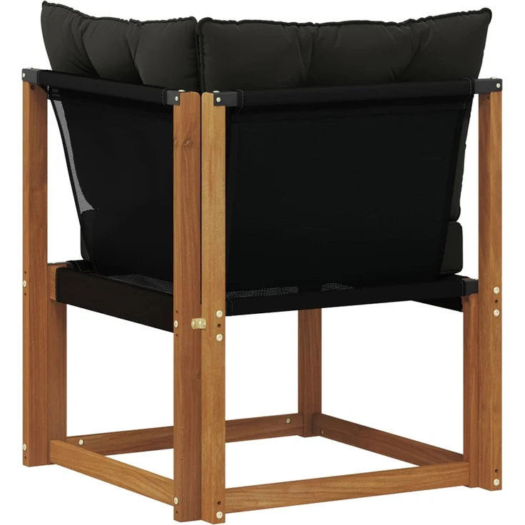 vidaXL Outdoor Ecksofa Massivholz Akazie und Textilene Stoff Natur 900603 – Bild 6