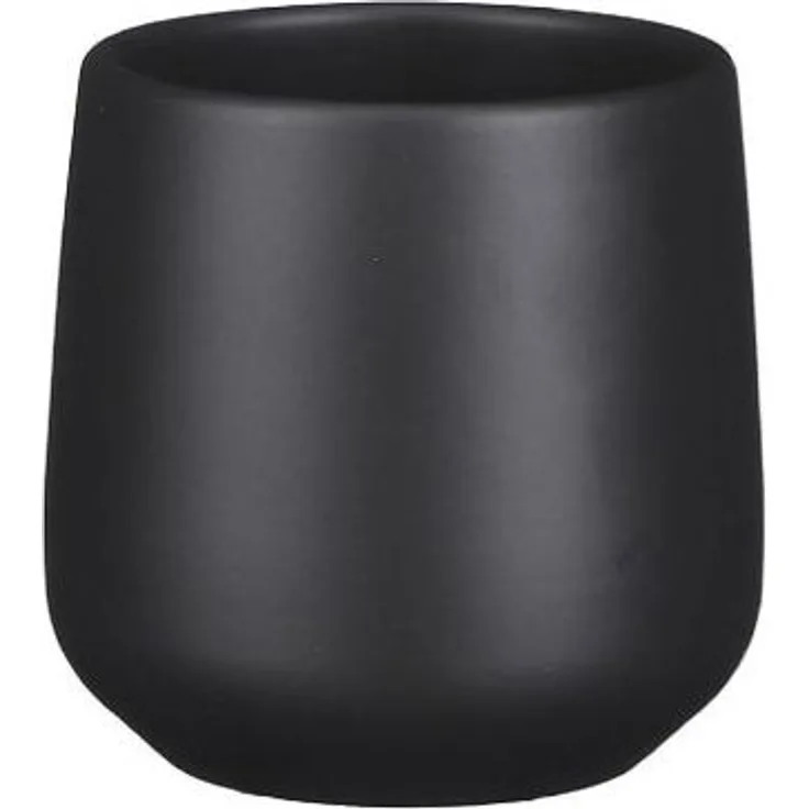 Mica Keramikübertop Amber rund dunkel grau matt Ø 12 x H 11,5 cm