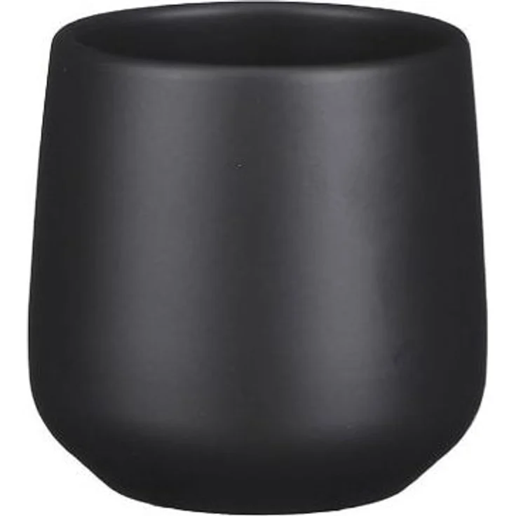 Mica Keramikübertop Amber rund dunkel grau matt Ø 12 x H 11,5 cm – Bild 1