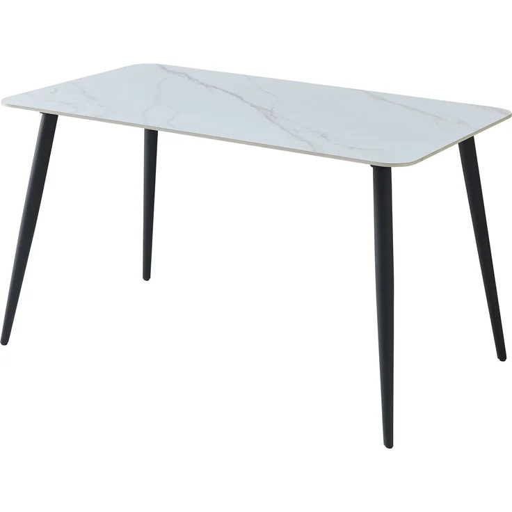 Esstisch >Cody< in weiß, schwarz, Keramik, Metall - 140x76x80cm (BxHxT) – Bild 9